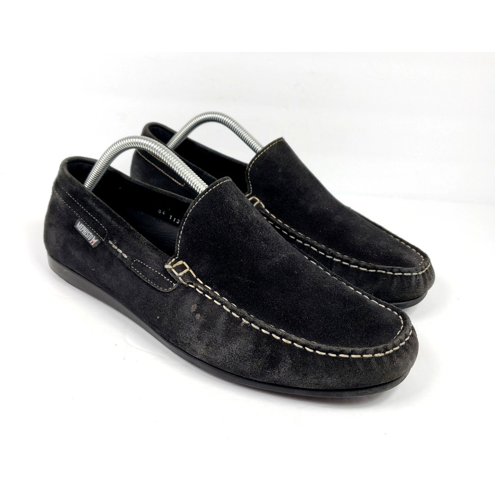 Mephisto Cool-Air Mens Size 10 Black Suede Slip On Casual Driving Loafer Shoes